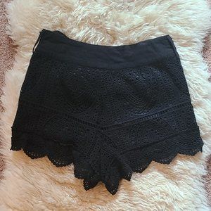 Surf Gypsy Black Laced Shorts